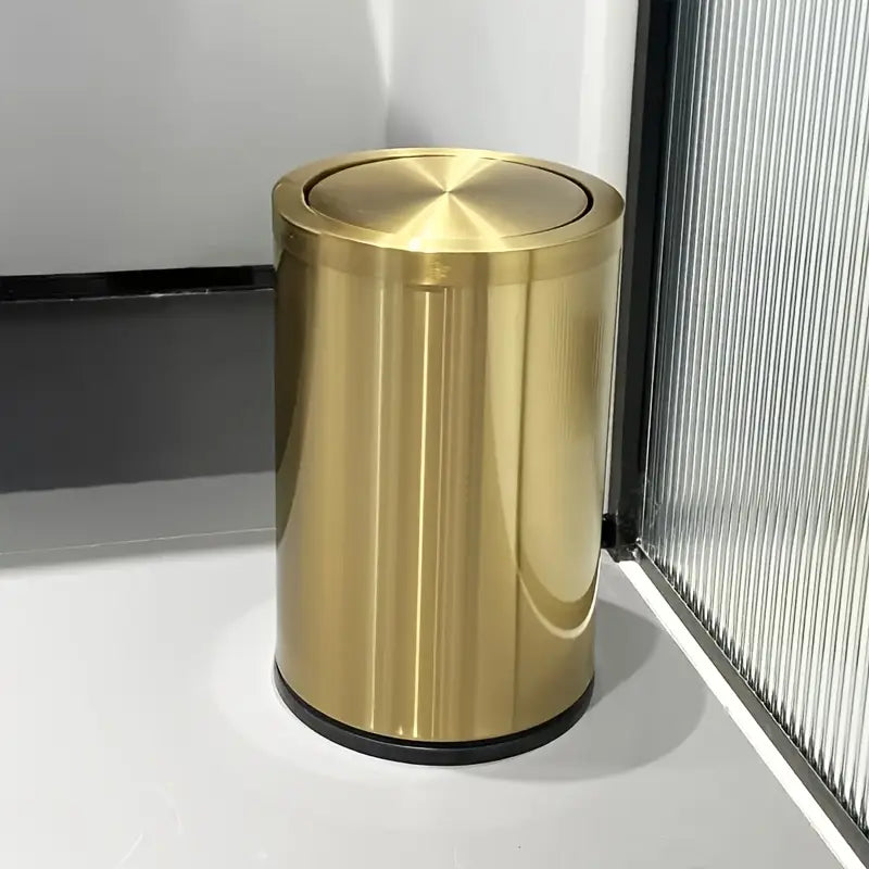 Lixeira Moderna Aço Inoxidável 9 Litros Dourado