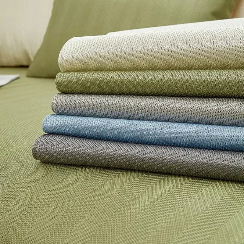Capa de Sofá Seda Ice Verde com Base Antiderrapante e Matelassê Lavielle