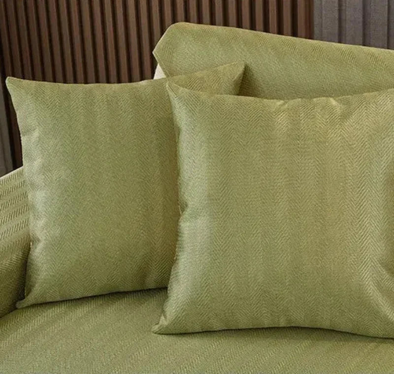 Capa de Sofá Seda Ice Verde com Base Antiderrapante e Matelassê Lavielle