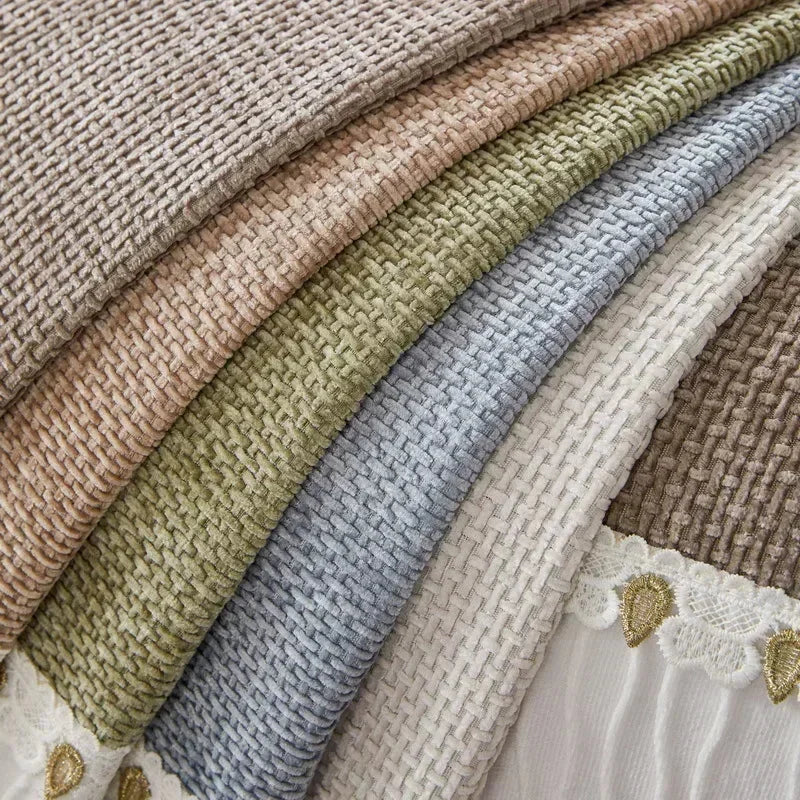 Capa para Sofá Chenille Antiderrapante com Acabamento Elegante Marrom Escuro Lavielle