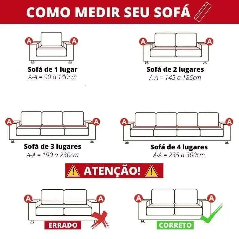 Capa para Sofá Chenille Antiderrapante com Acabamento Elegante Marrom Escuro Lavielle