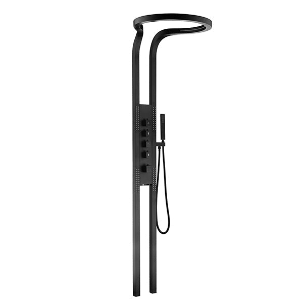 Ducha De Inox Com Hidromassagem Cascata Modelo Round