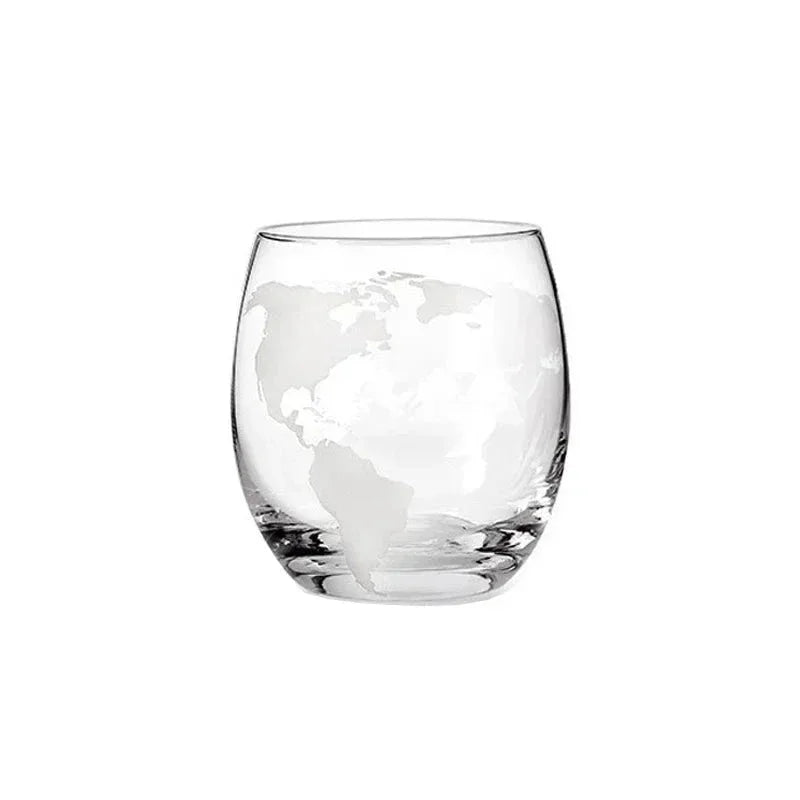 Conjunto Decanter Globo de Vidro com Suporte de Madeira e 2 Copos Lavielle