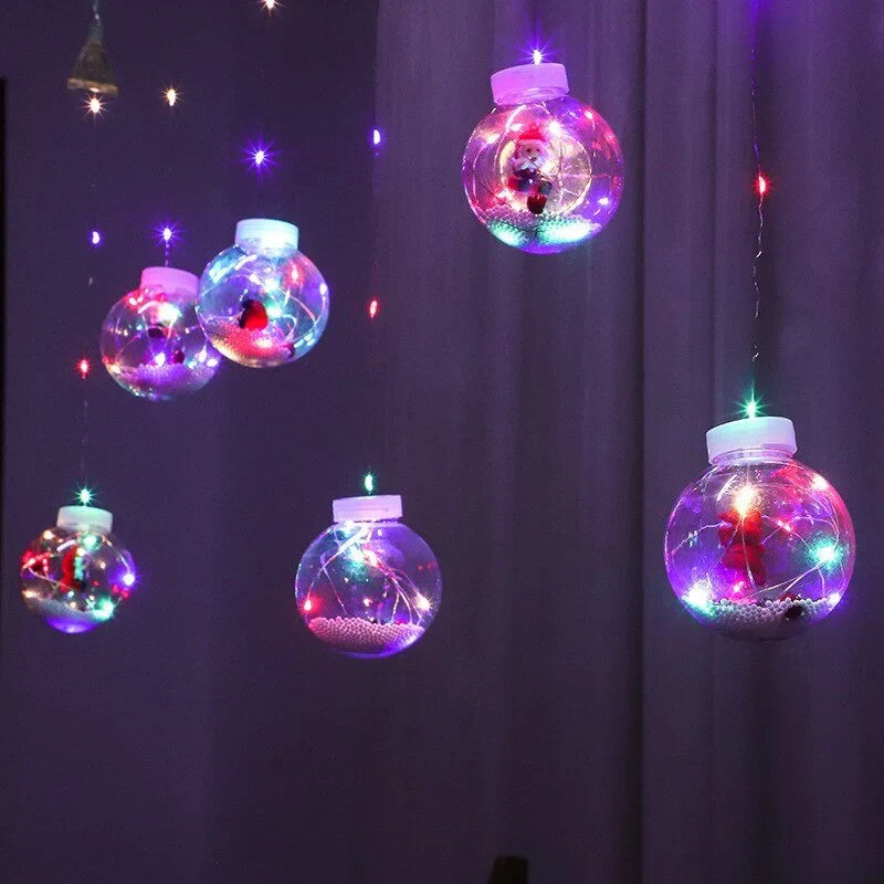 Cordão de Luzes Led Decorativas para Natal com Bolinhas Festivas Lavielle