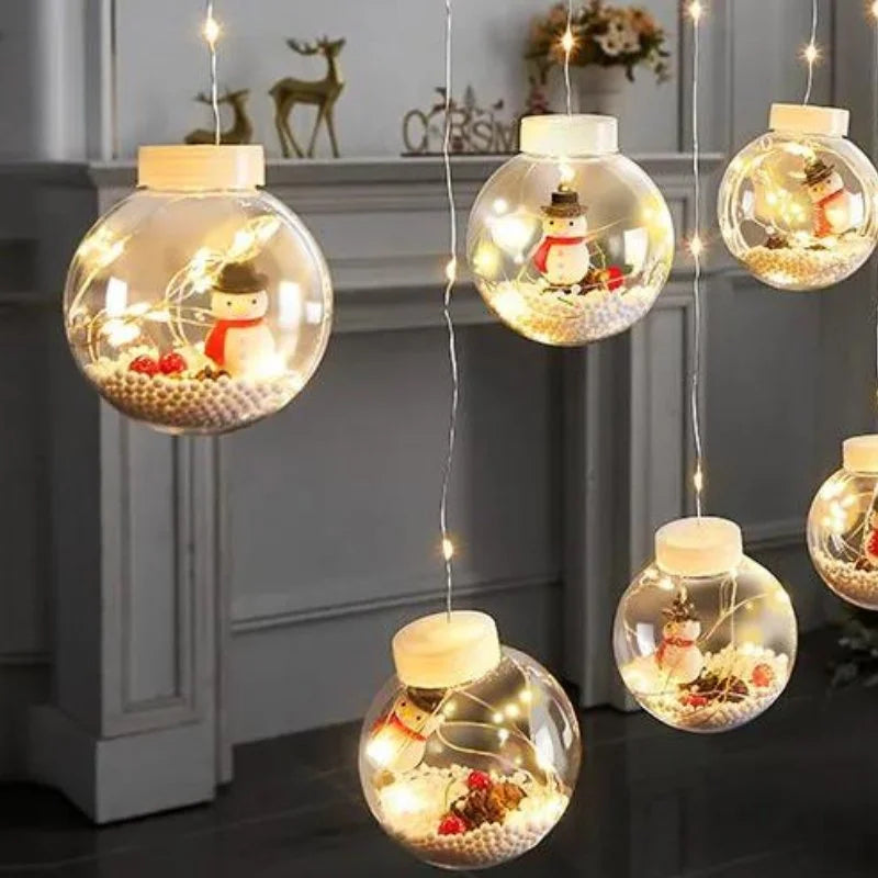 Cordão de Luzes Led Decorativas para Natal com Bolinhas Festivas Lavielle