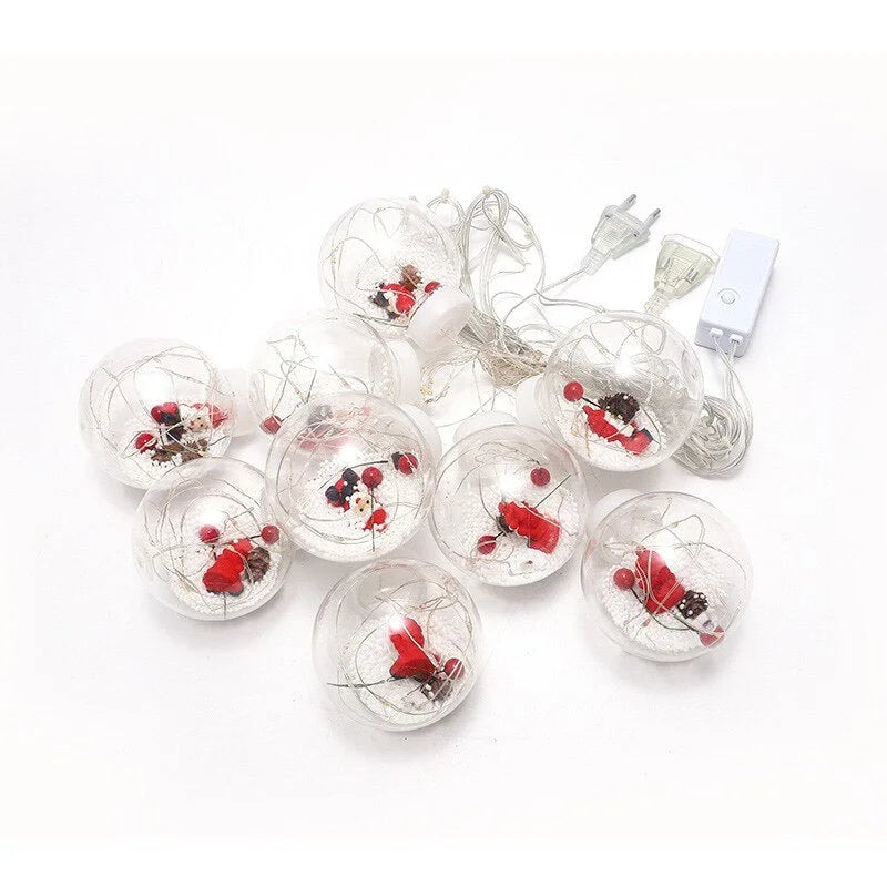 Cordão de Luzes Led Decorativas para Natal com Bolinhas Festivas Lavielle