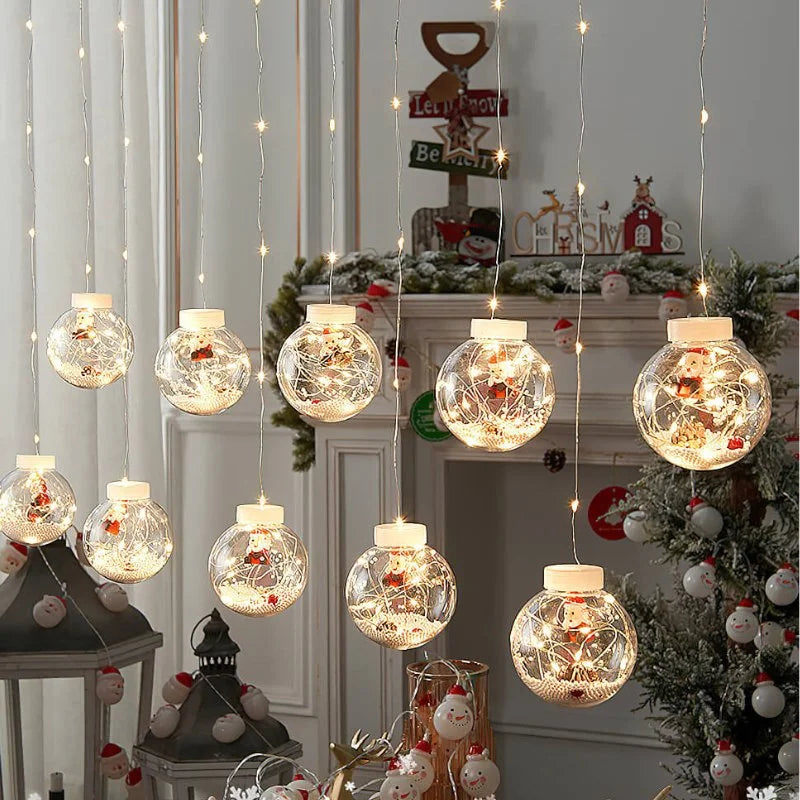 Cordão de Luzes Led Decorativas para Natal com Bolinhas Festivas Lavielle