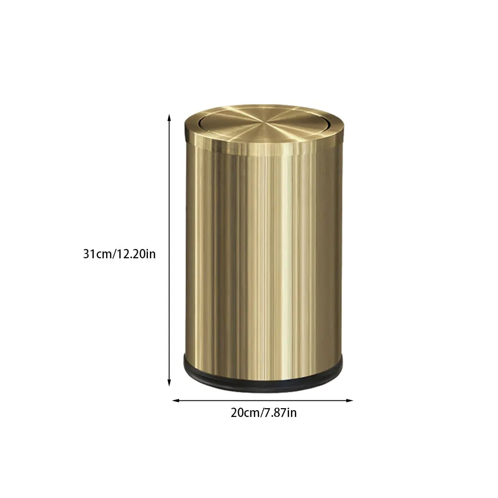 Lixeira Moderna Aço Inoxidável 9 Litros Dourado