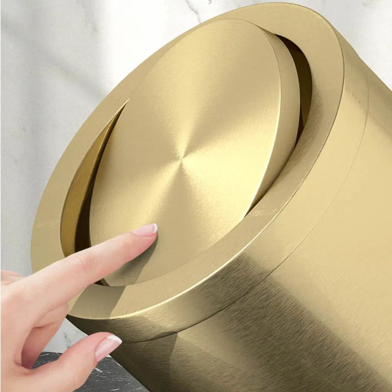 Lixeira Moderna Aço Inoxidável 9 Litros Dourado