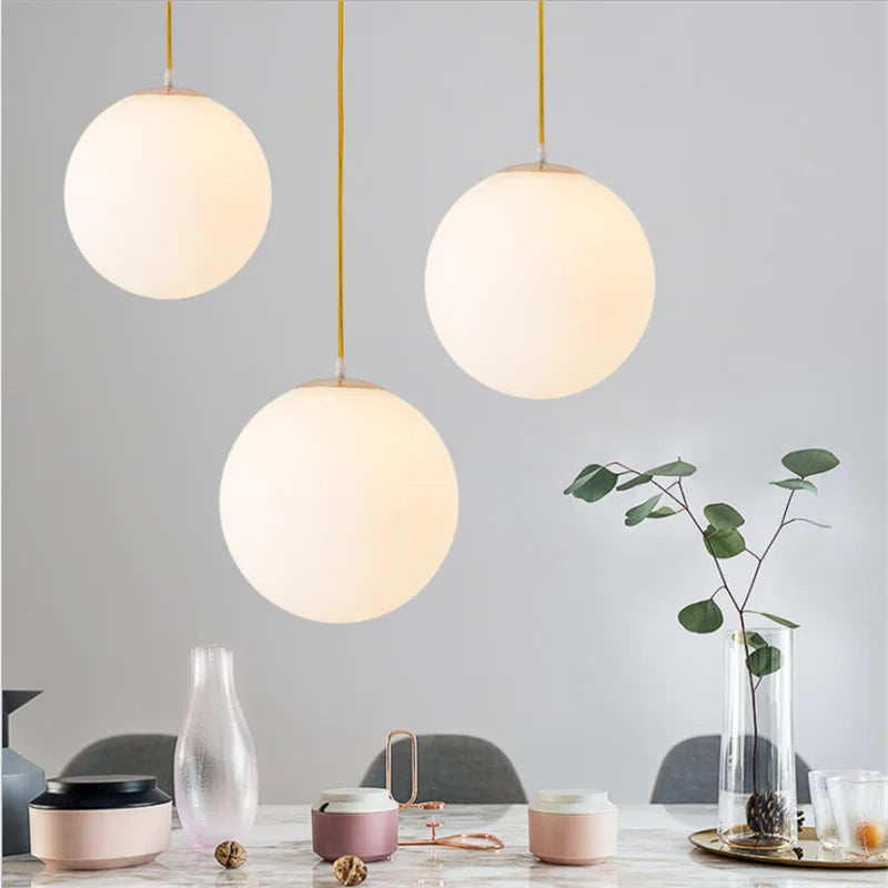 Pendente Luminária De Teto Globo Minimalista Led