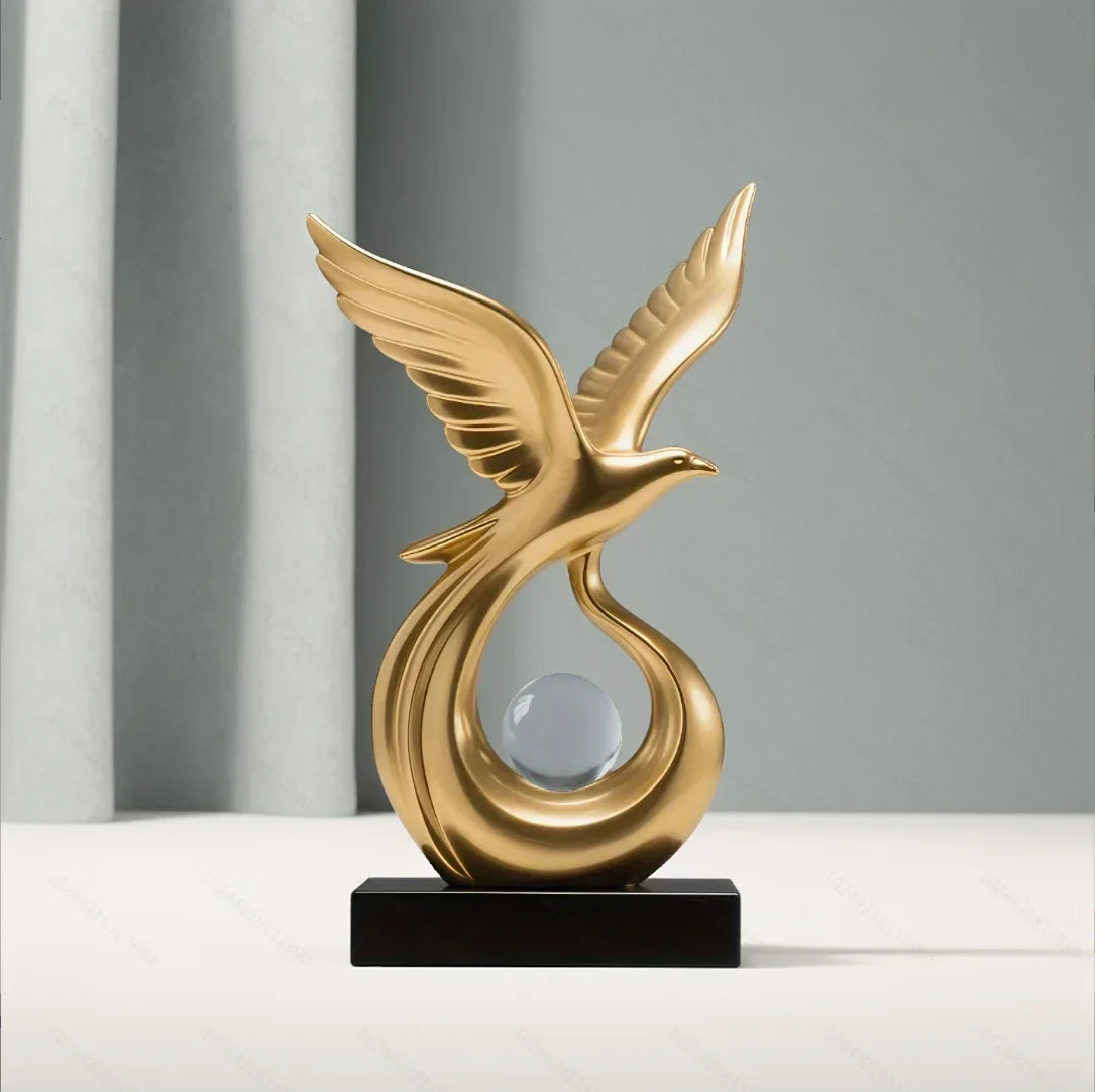 Escultura Decorativa Símbolo de Prosperidade em Resina Premium Lavielle