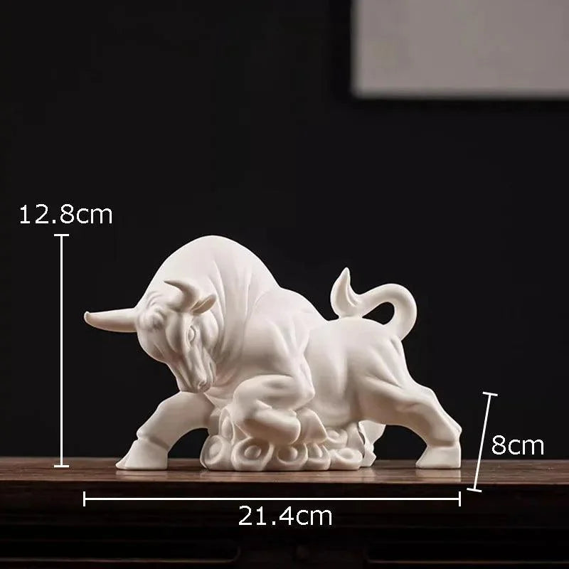 Estatueta de Touro Dourado Decorativa Simbolo de Riqueza para Sala Lavielle