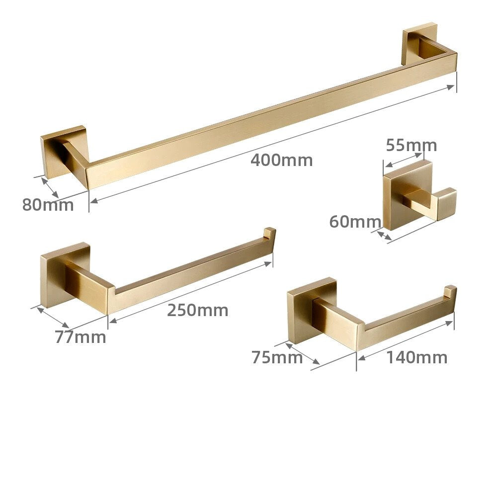 Kit Banheiro Royal 8 Peças em Inox 304