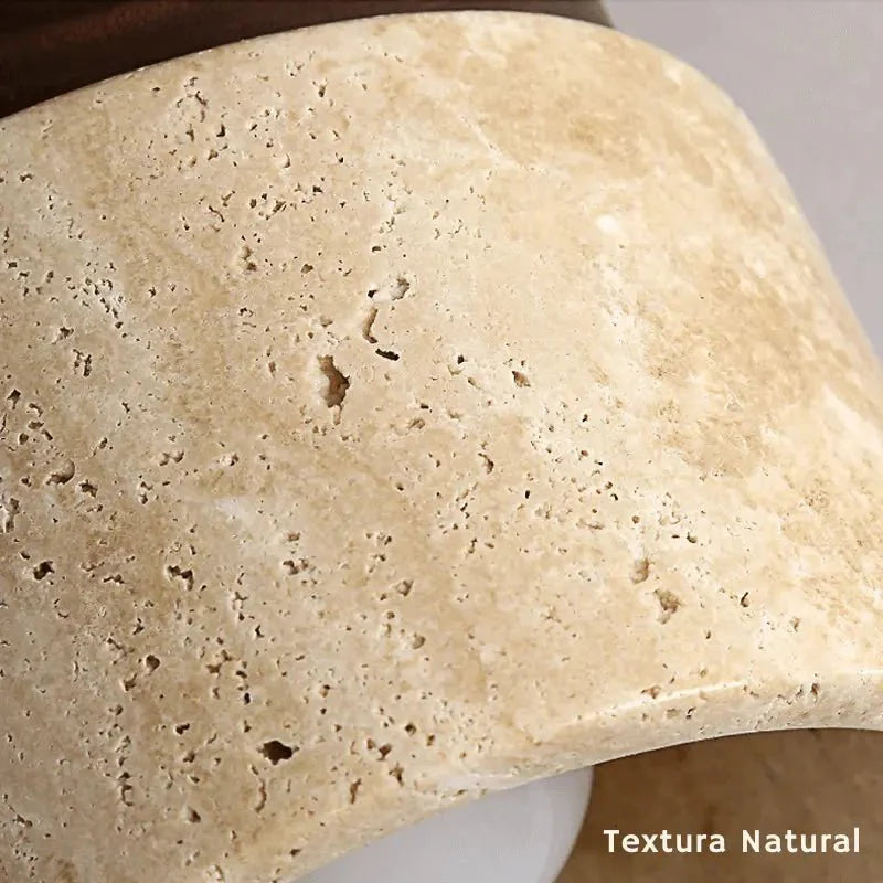 Luminária de Teto Japonesa de Mármore Estilo Wabi Sabi