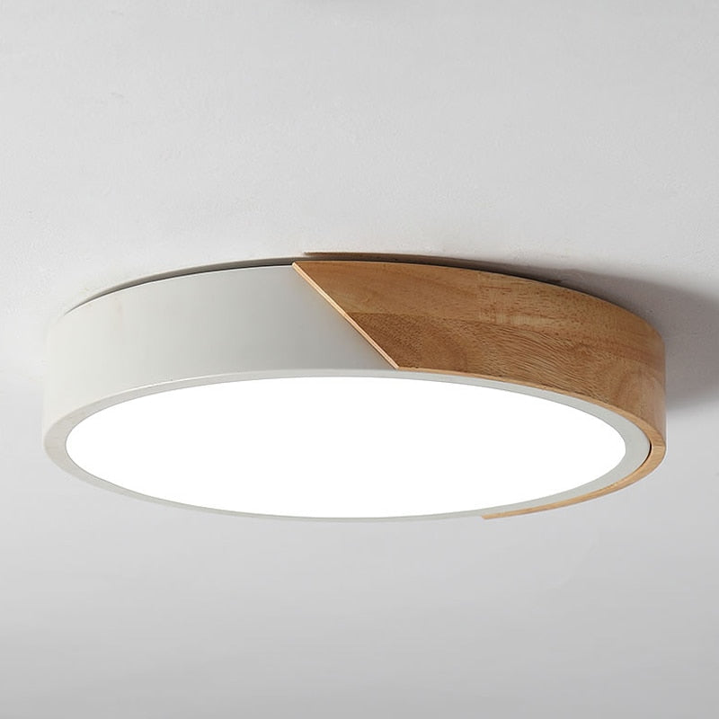 Luminária de Teto Plafon Redondo LED Estilo Nórdico