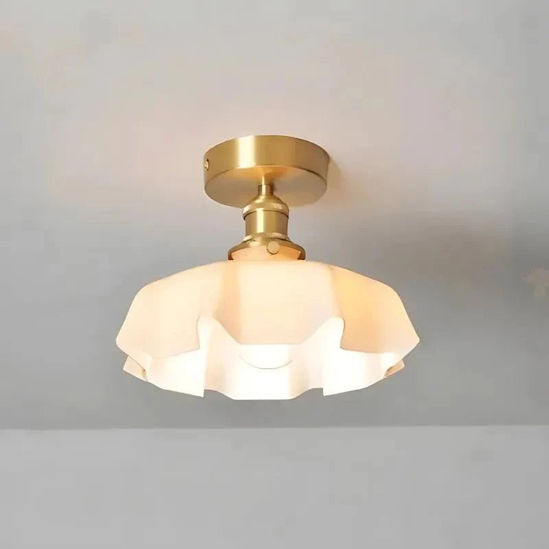 Luminária de Teto Sobrepor Retrô em Vidro