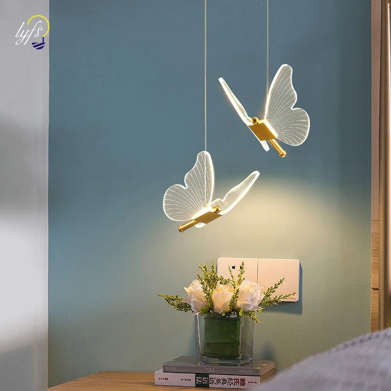 Luminária Pendente Borboleta Crystal Light