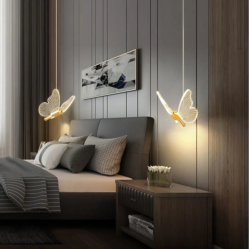 Luminária Pendente Borboleta Crystal Light