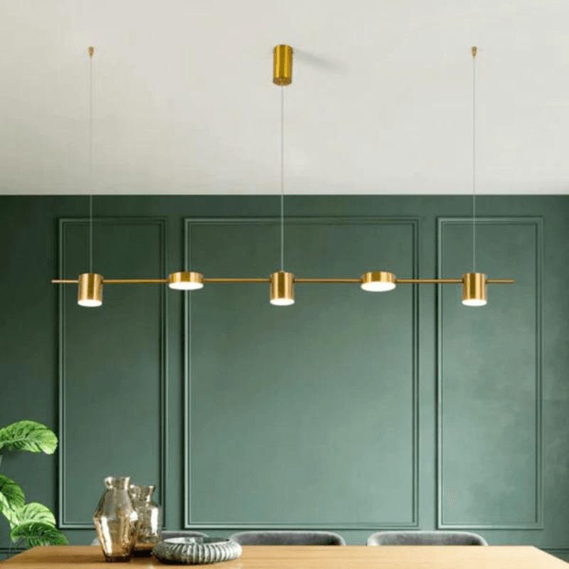 Lustre Para Sala de Jantar Moderno Montreal Dourado