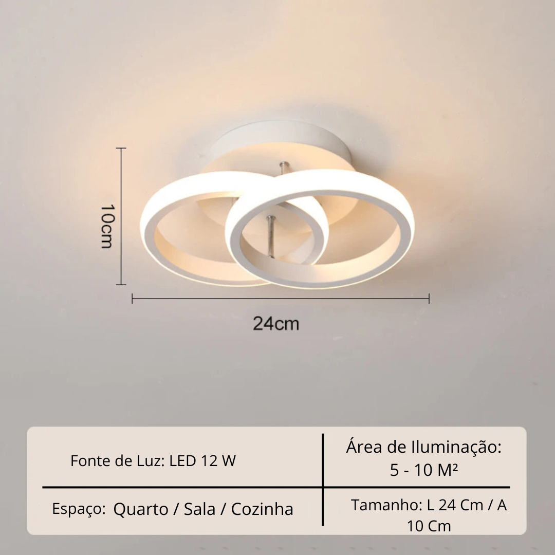 Lustre Para Sala Moderno em LED