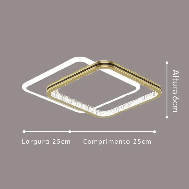 Luminária de Teto Moderna Sobrepor