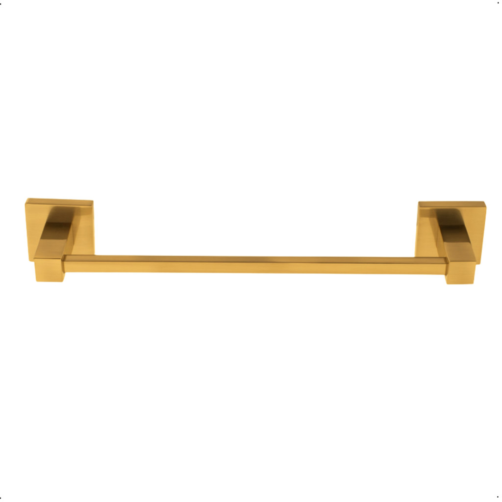 Porta Toalha de Rosto Quadritt Dourado Escovado
