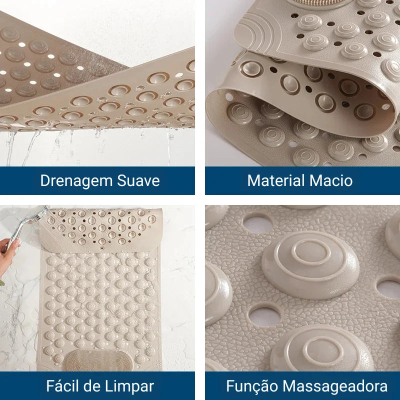 Tapete Antiderrapante com Massagem e Textura Soft para Banheiro Lavielle