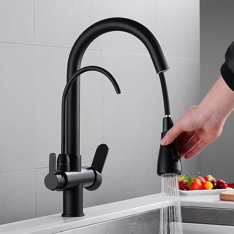 Torneira Para Cozinha Gourmet Monocomando Dupla Função Filtro Jato Extensível